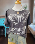 Oversized Butterfly Crewneck T-Shirt