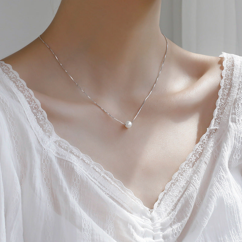Transfer beads & pearl necklace