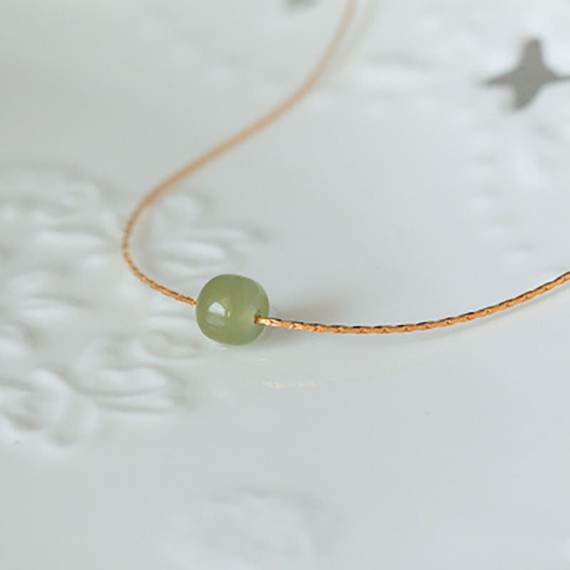Transfer beads & agate Necklace