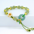Protection • Butterfly Natural Emerald Jade stone bracelet