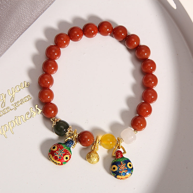 Mother's gift • Red agate bracelet