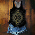 Women's Baguazhang Pattern Art Print Vest