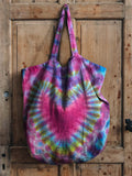 Tie-dye Patterned Art Print Linen Tote Bag