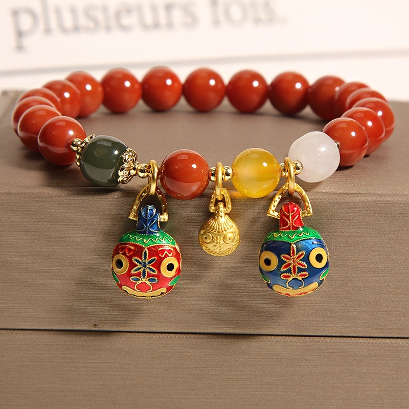 Mother's gift • Red agate bracelet