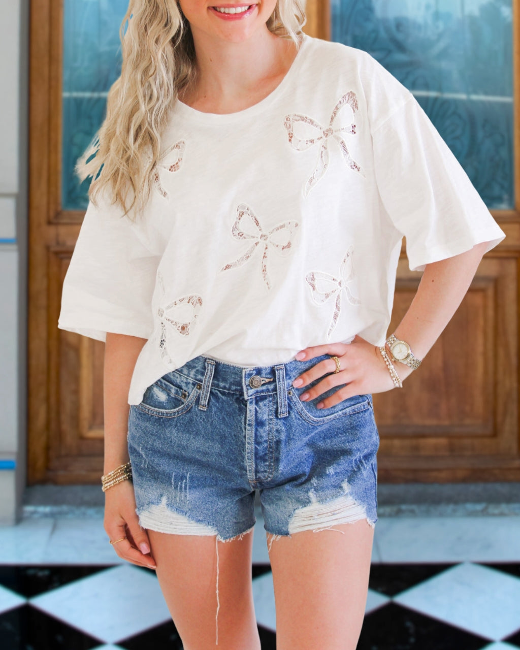 Bow Print Tee