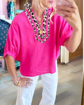 Patchwork Leopard Dolman Top