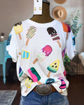 Ice cream sequin Tee