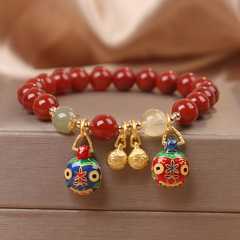 Mother's gift • Red agate bracelet