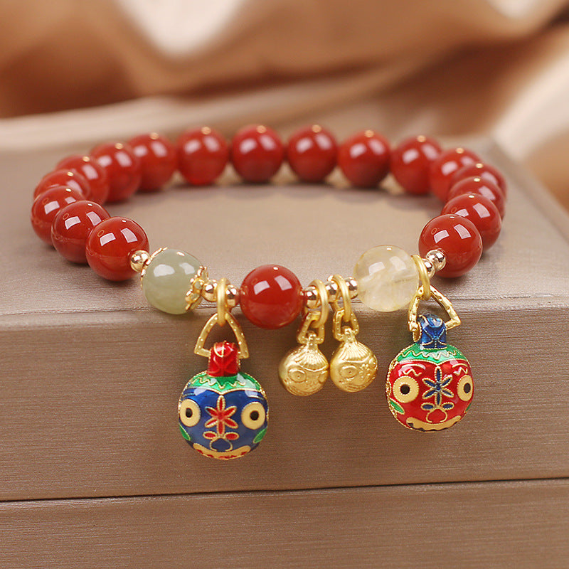 Mother's gift • Red agate bracelet