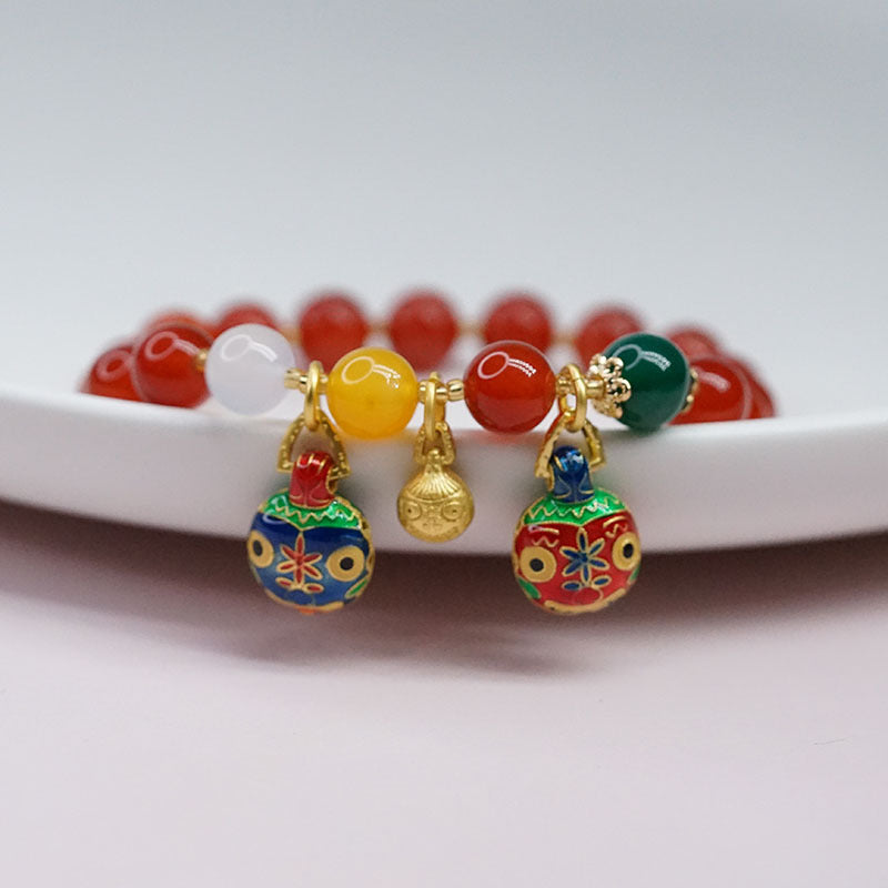 Mother's gift • Red agate bracelet
