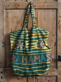 Bahamas Patterned Art Printed Linen Tote Bag