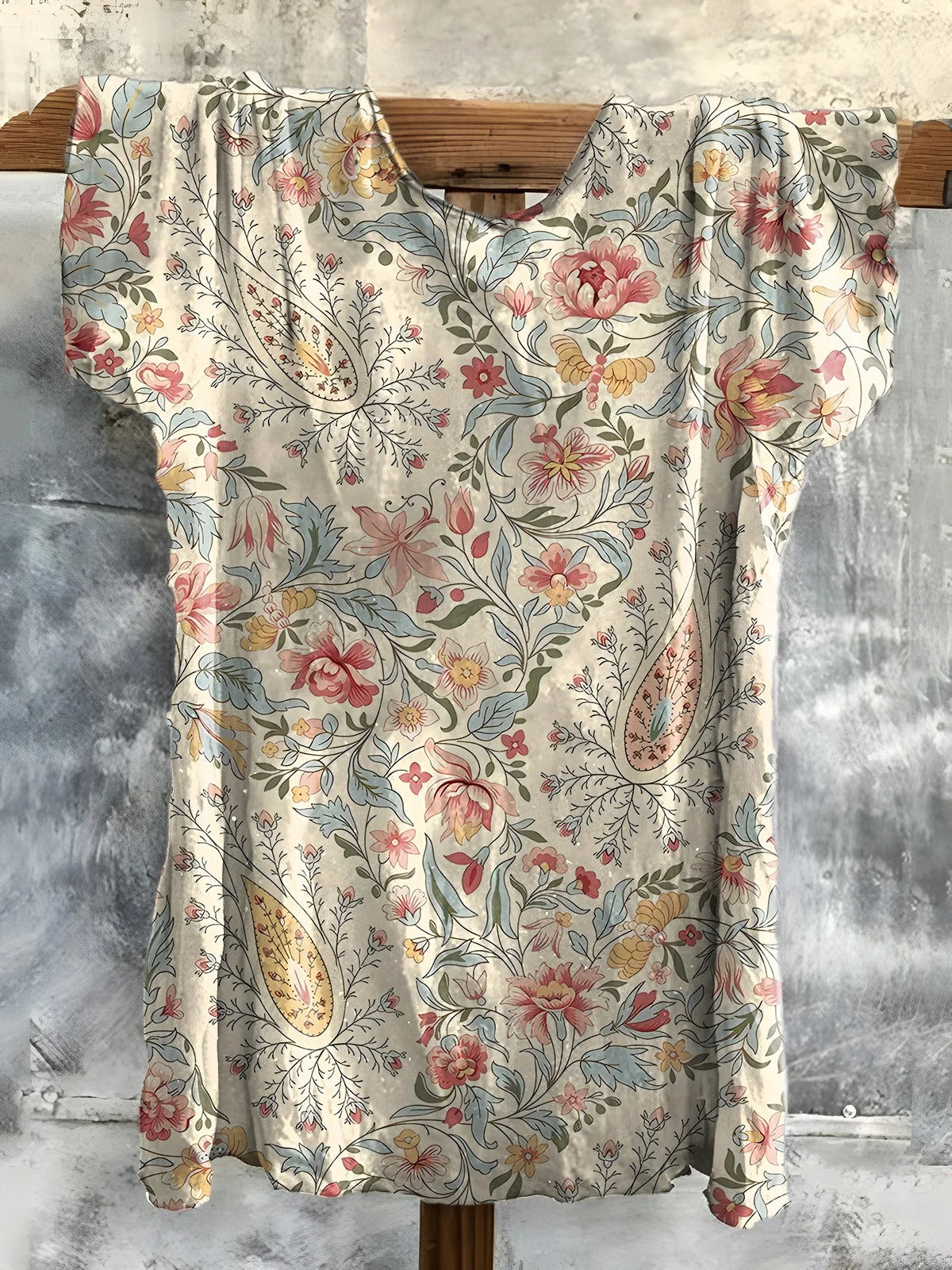 Women's Vintage Paisley Floral Print Casual Wide Leg Pants